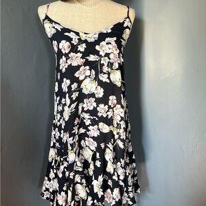 Yumi Kim Black Floral Midi Dress